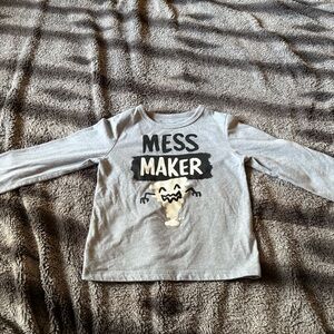 The Children's Place Gray 'Mess Maker' Graphic Long Sleeve Tee
